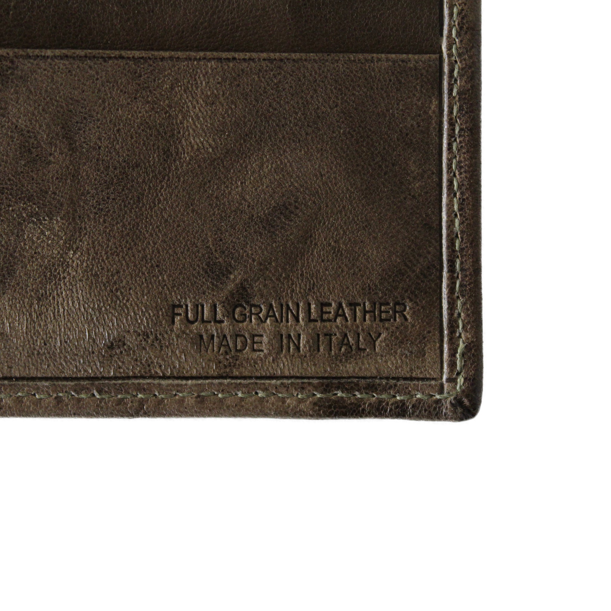 Italian Full Grain Leather Trifold Wallet for Men
